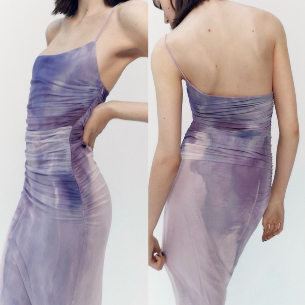 PRICE DROP  NWT Women's Zara Purple One Shoulder Tulle Dress Asymmetrical XL